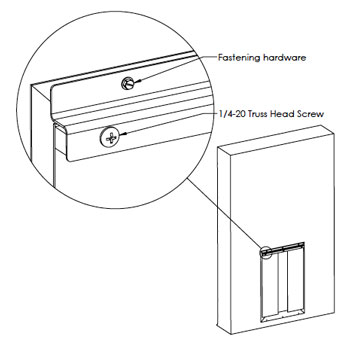 Simple Install Hardware for Doggy Door Weather Flaps.